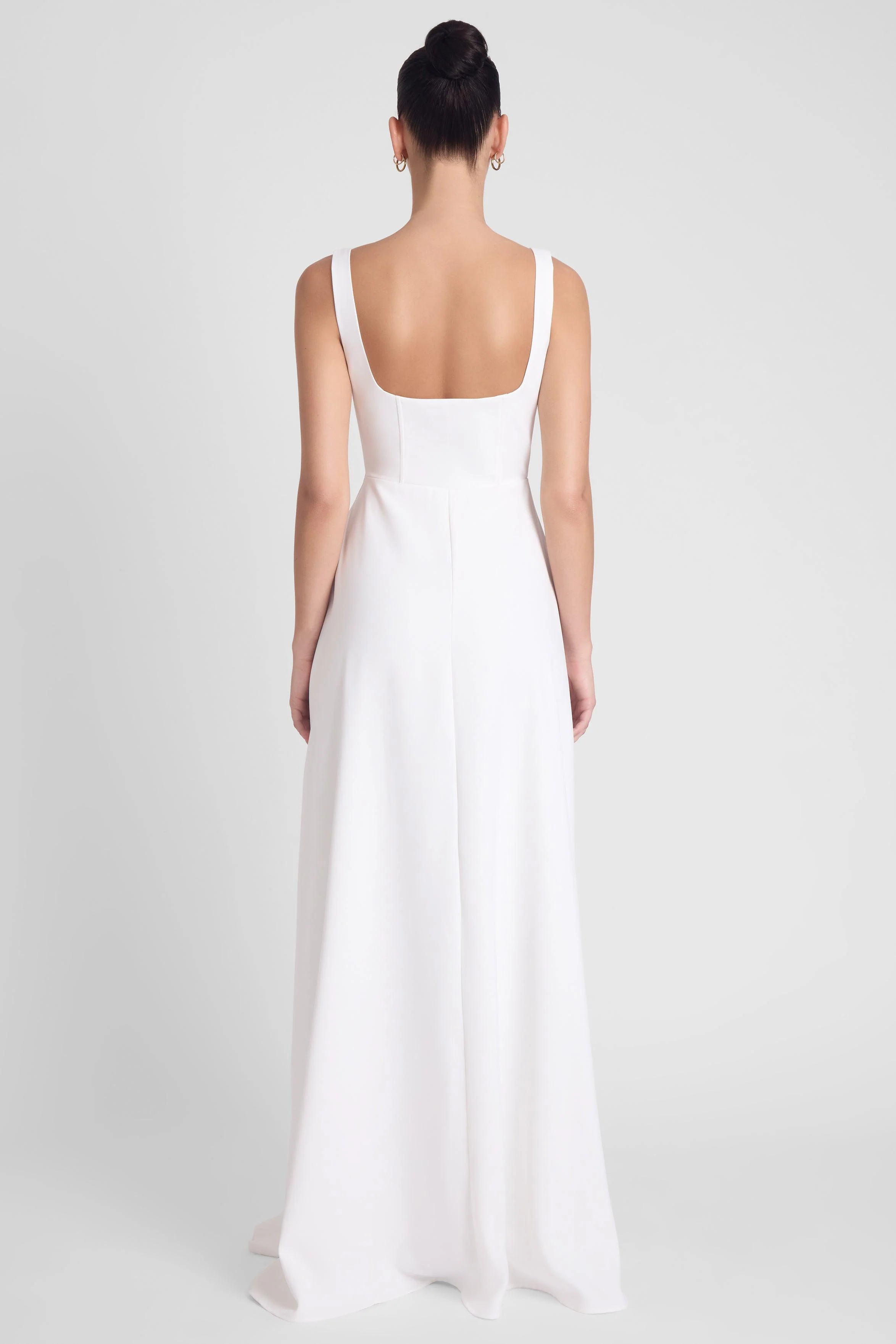 Siren Square Neck Corset Maxi Dress - White - Image 6