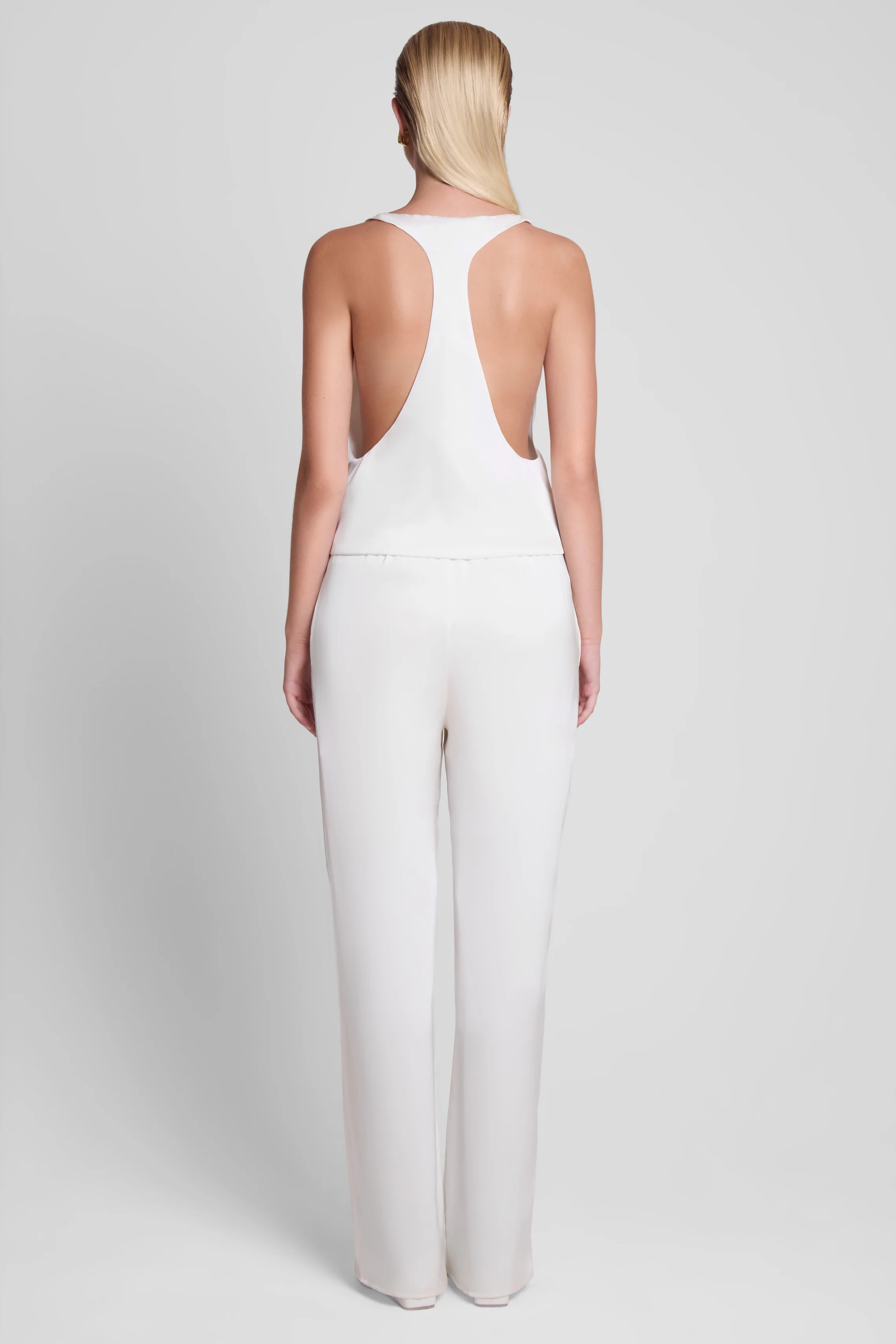 Soho Satin Straight Leg Pants - White - Image 5