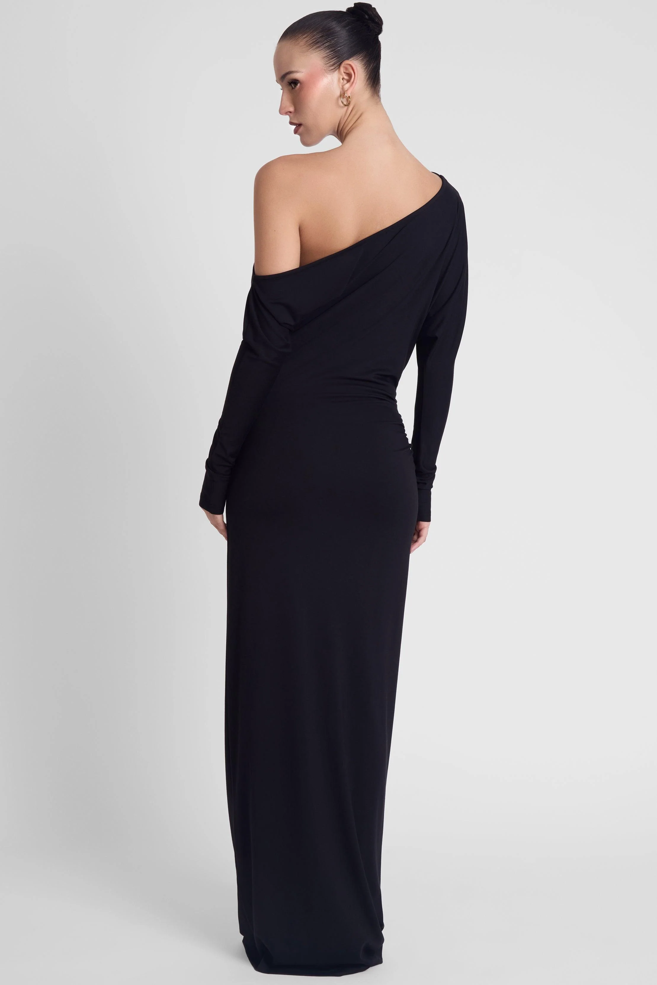 Sola Slouchy Jersey Maxi Dress - Black - Image 4