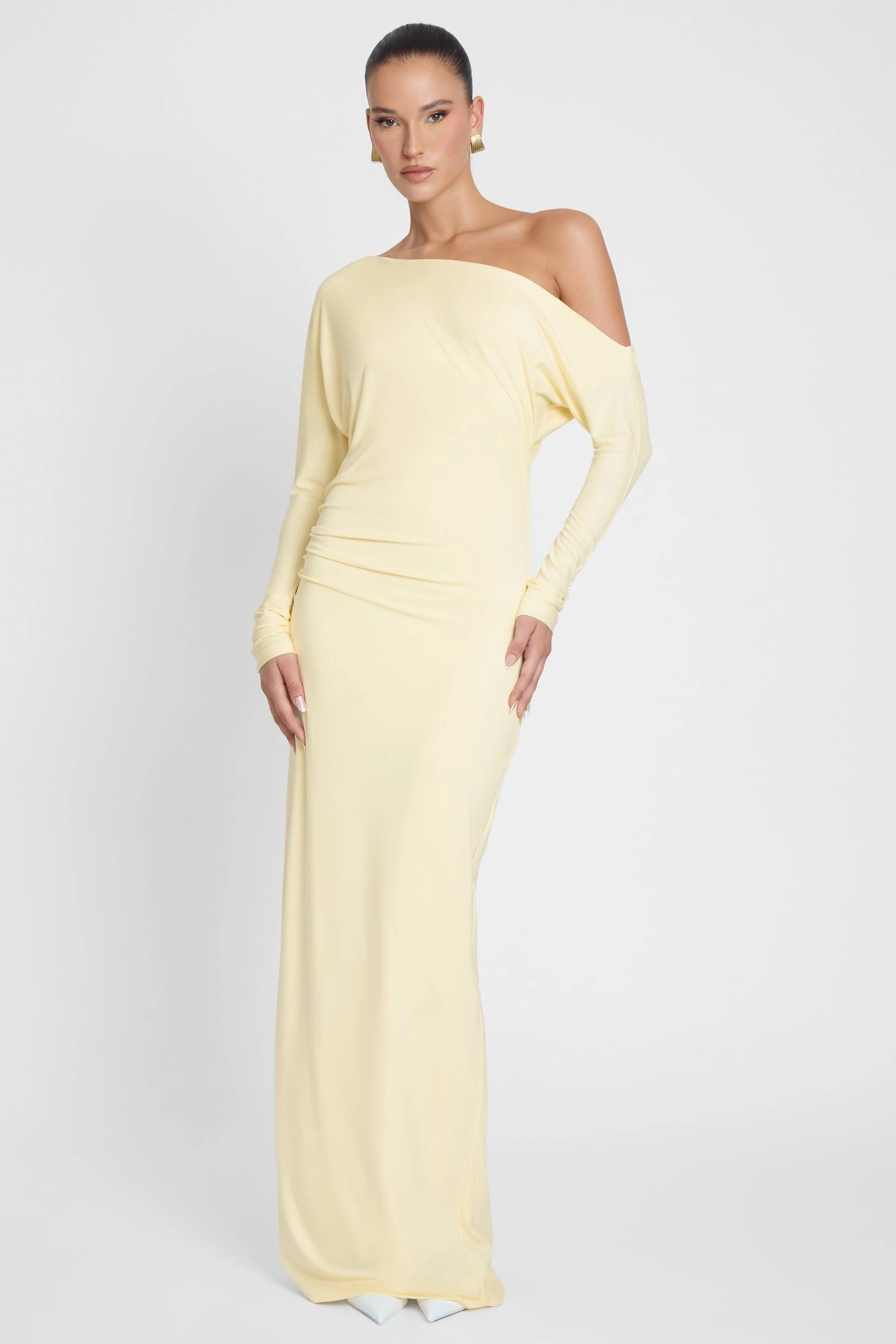 Sola Slouchy Jersey Maxi Dress - Yellow - Image 3