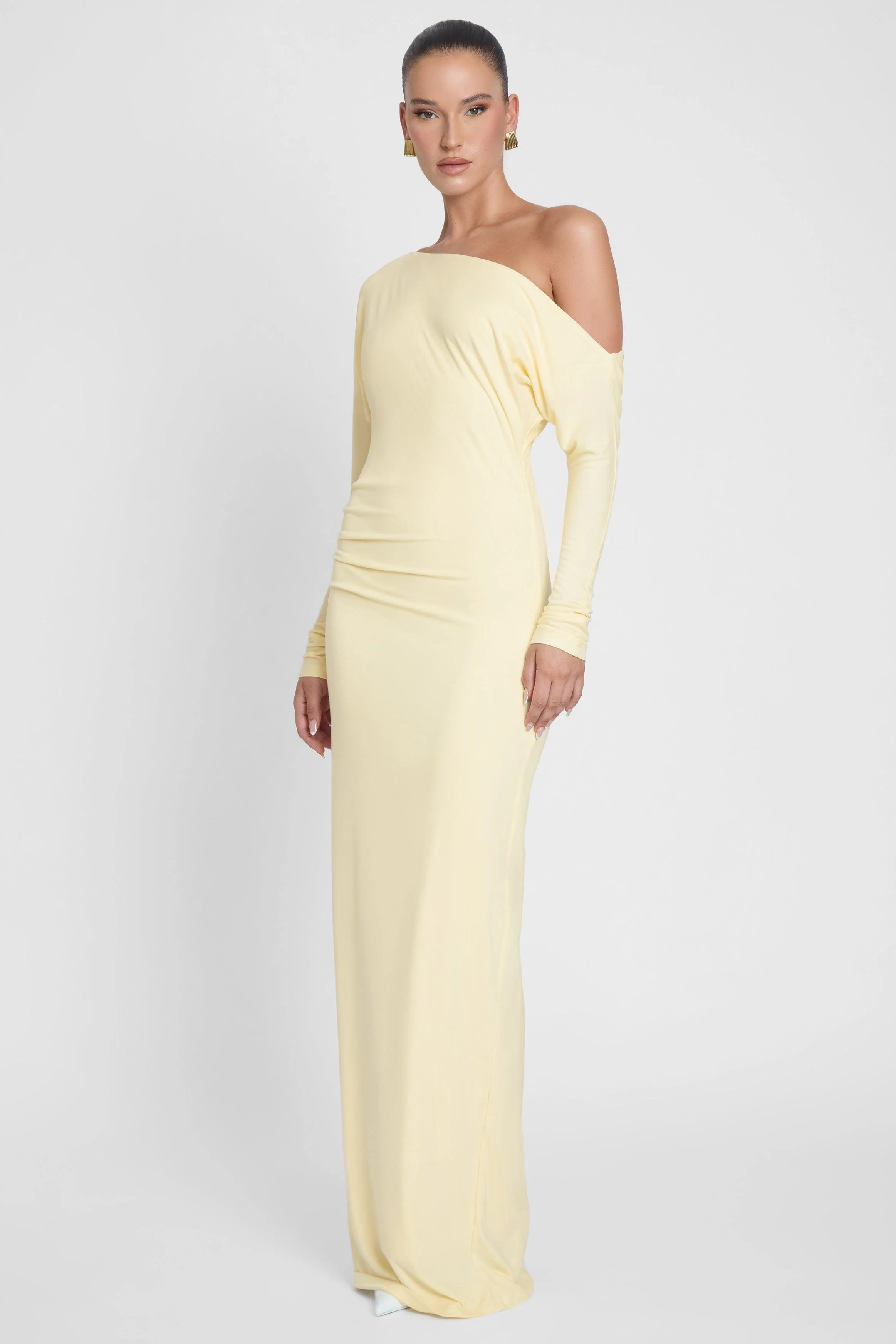 Sola Slouchy Jersey Maxi Dress - Yellow - Image 4