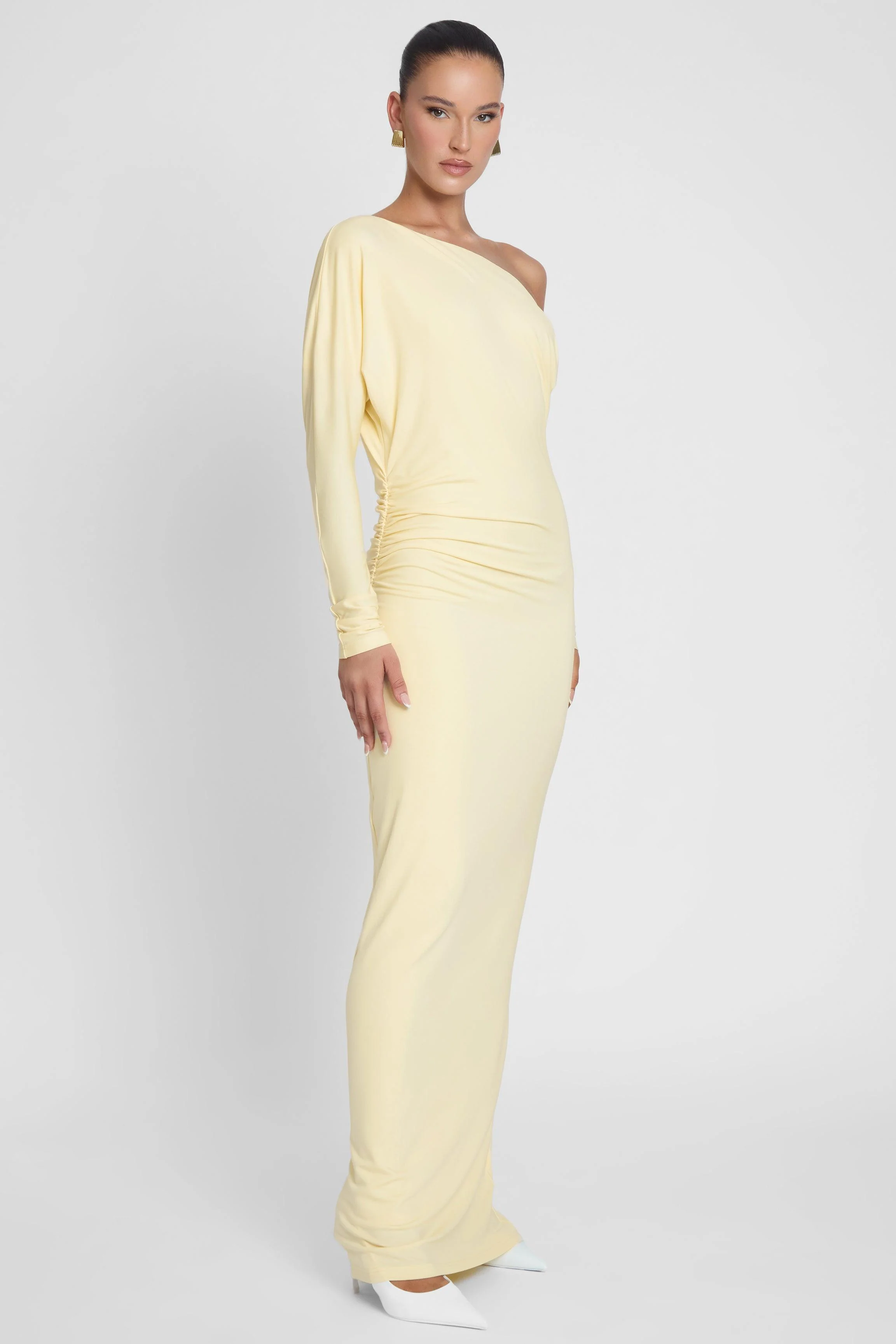 Sola Slouchy Jersey Maxi Dress - Yellow - Image 6