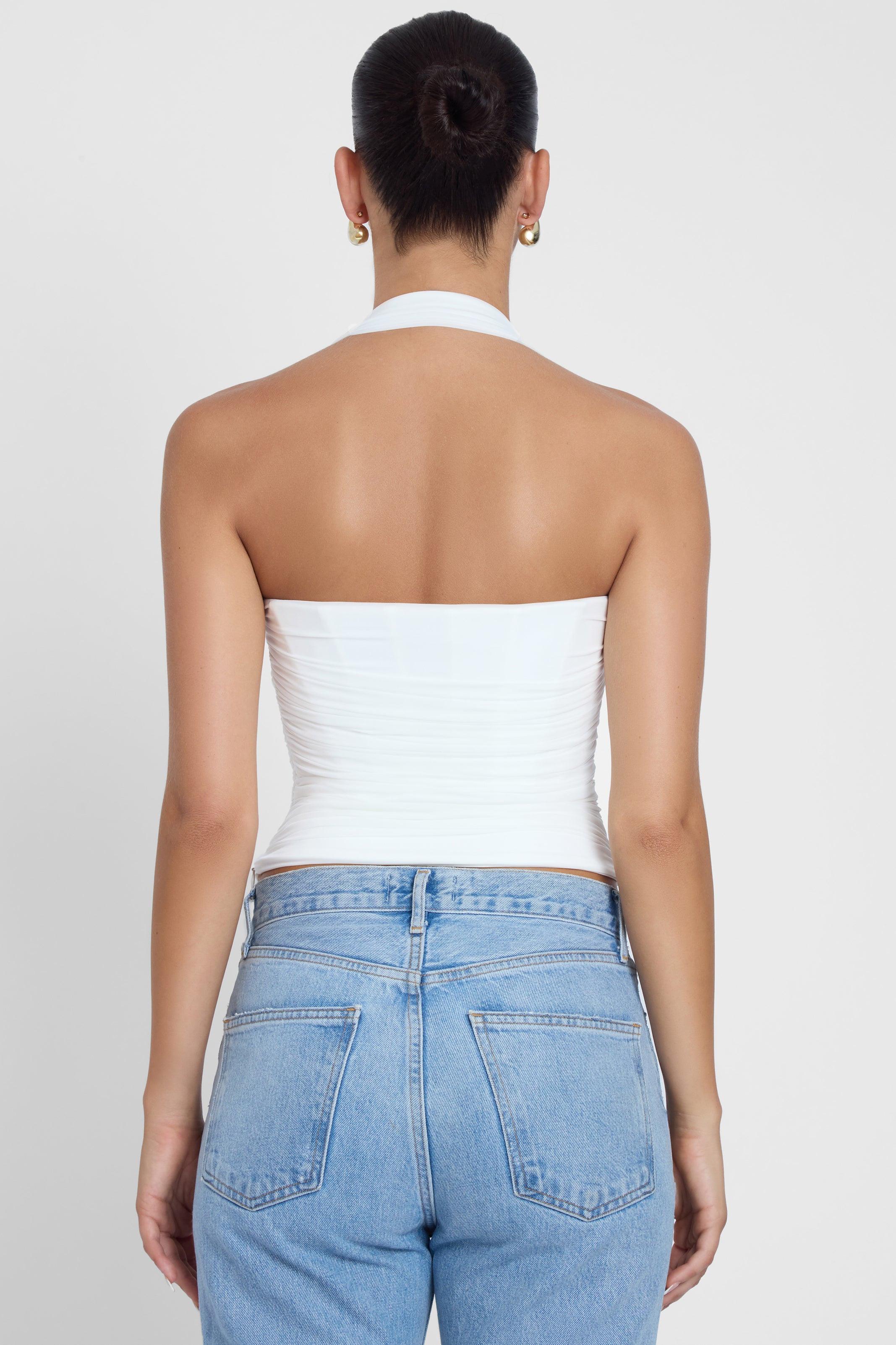 Taormina Halter Corset Top - White - Image 6