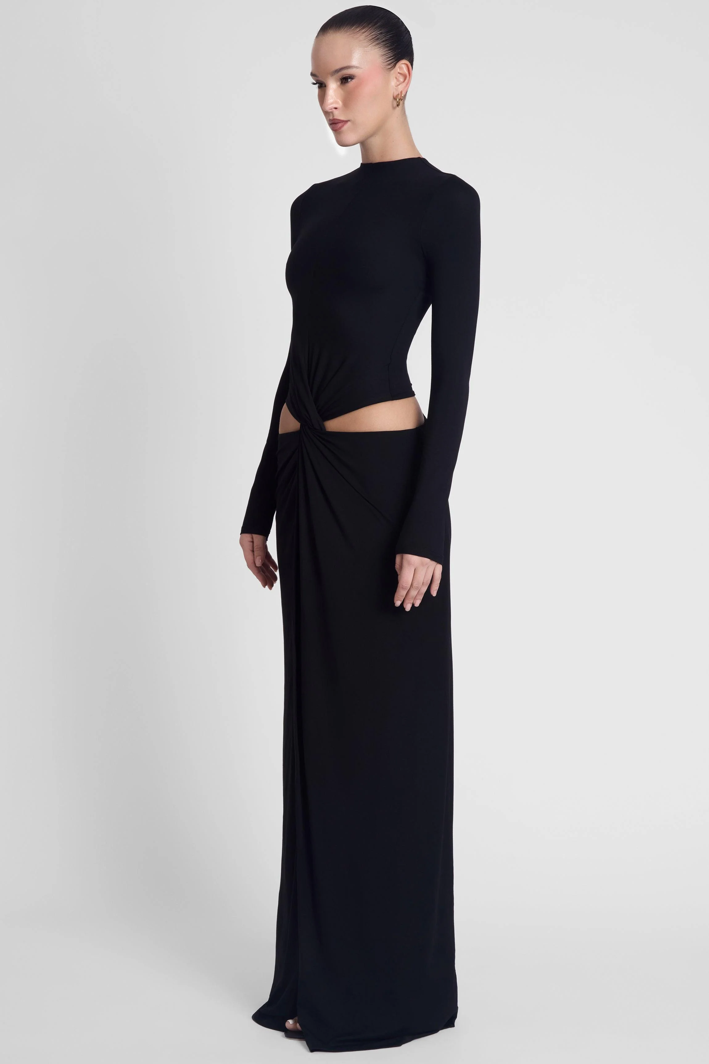 Vacanza Drape Gown - Black - Image 4