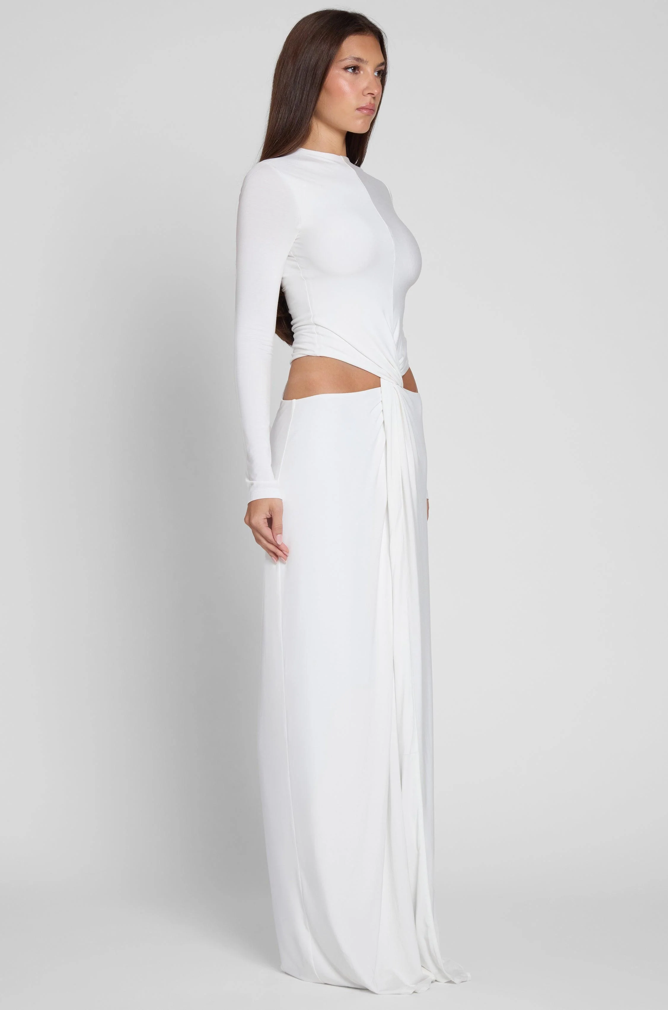 Vacanza Drape Gown - White - Image 7