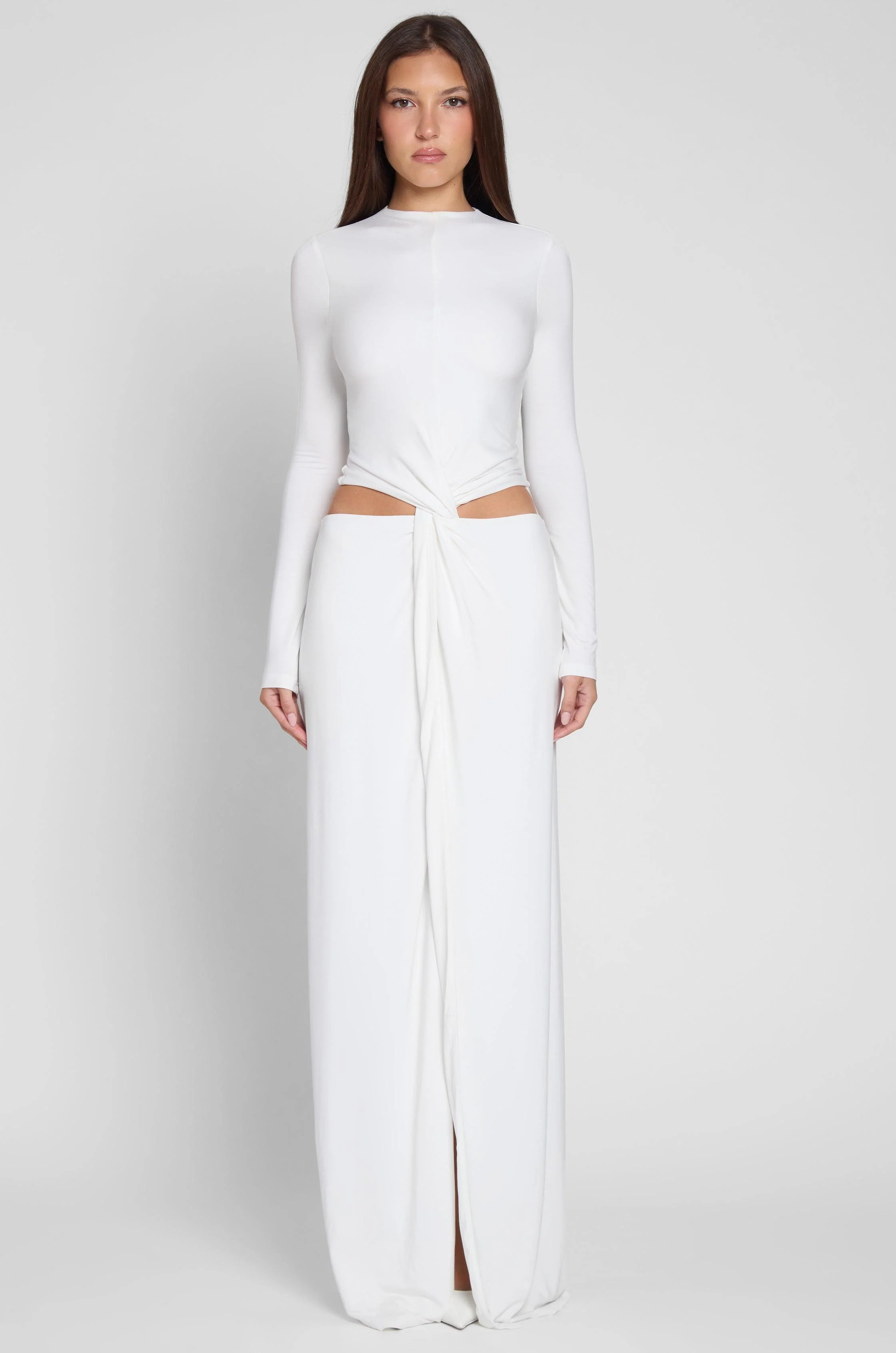 Vacanza Drape Gown - White - Image 8