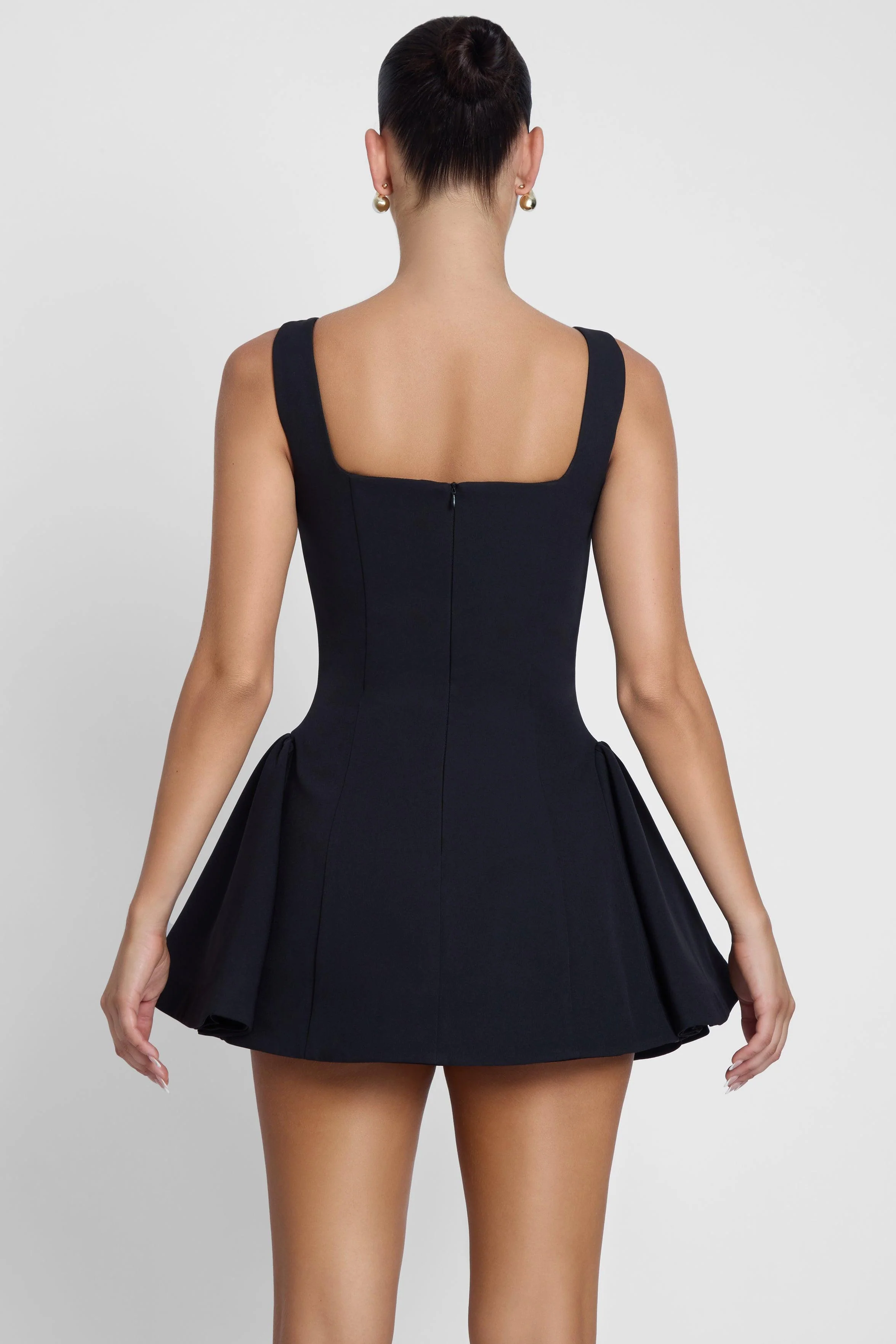Ysabelle Babydoll Corset Mini Dress - Black - Image 4