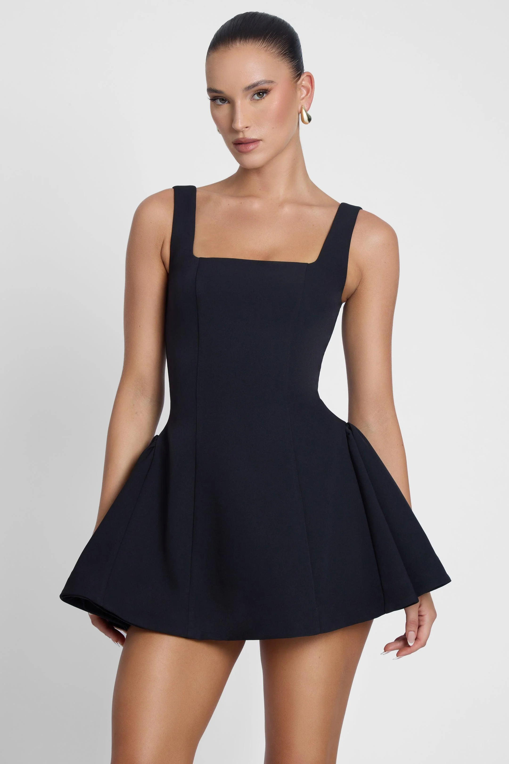 Ysabelle Babydoll Corset Mini Dress - Black - Image 6