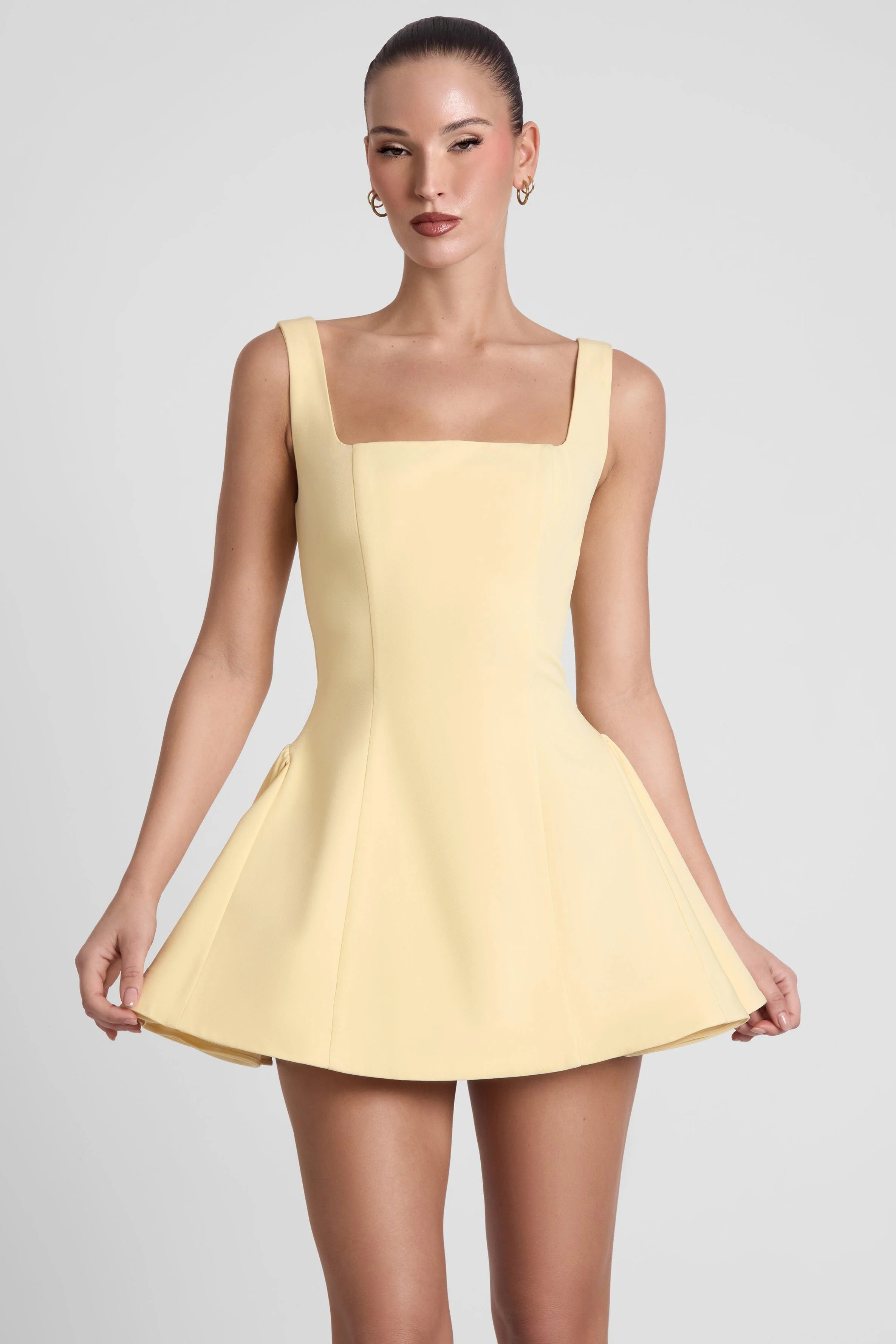 Ysabelle Babydoll Corset Mini Dress - Yellow - Image 4
