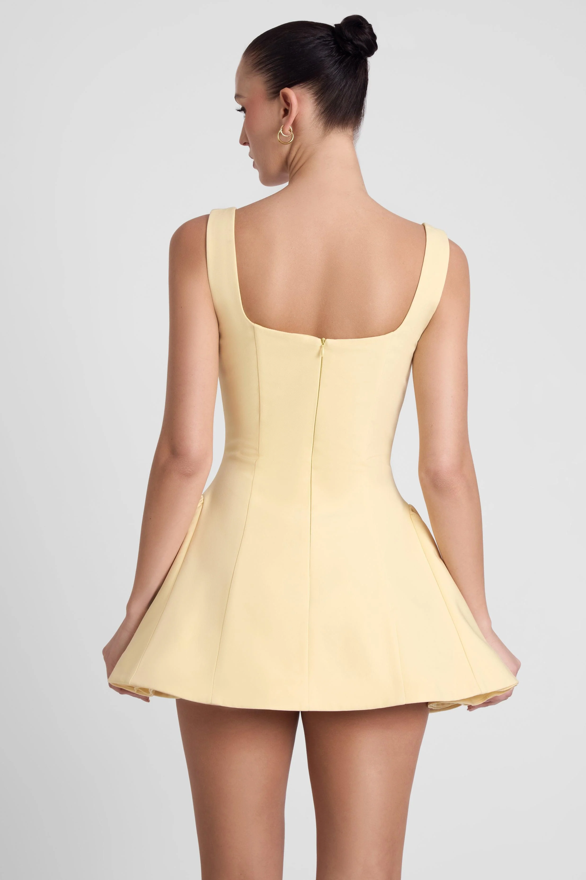 Ysabelle Babydoll Corset Mini Dress - Yellow - Image 5