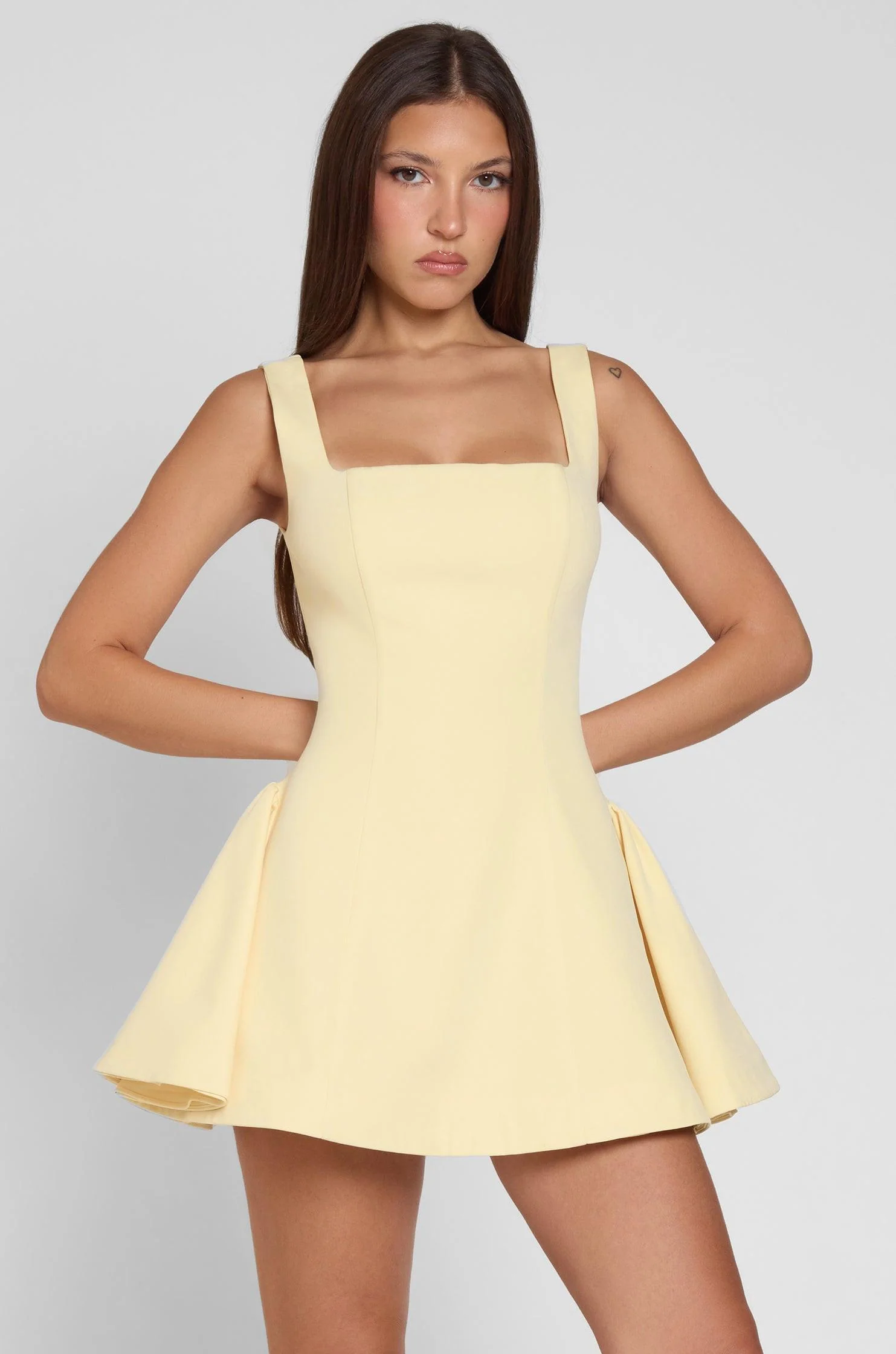 Ysabelle Babydoll Corset Mini Dress - Yellow - Image 8